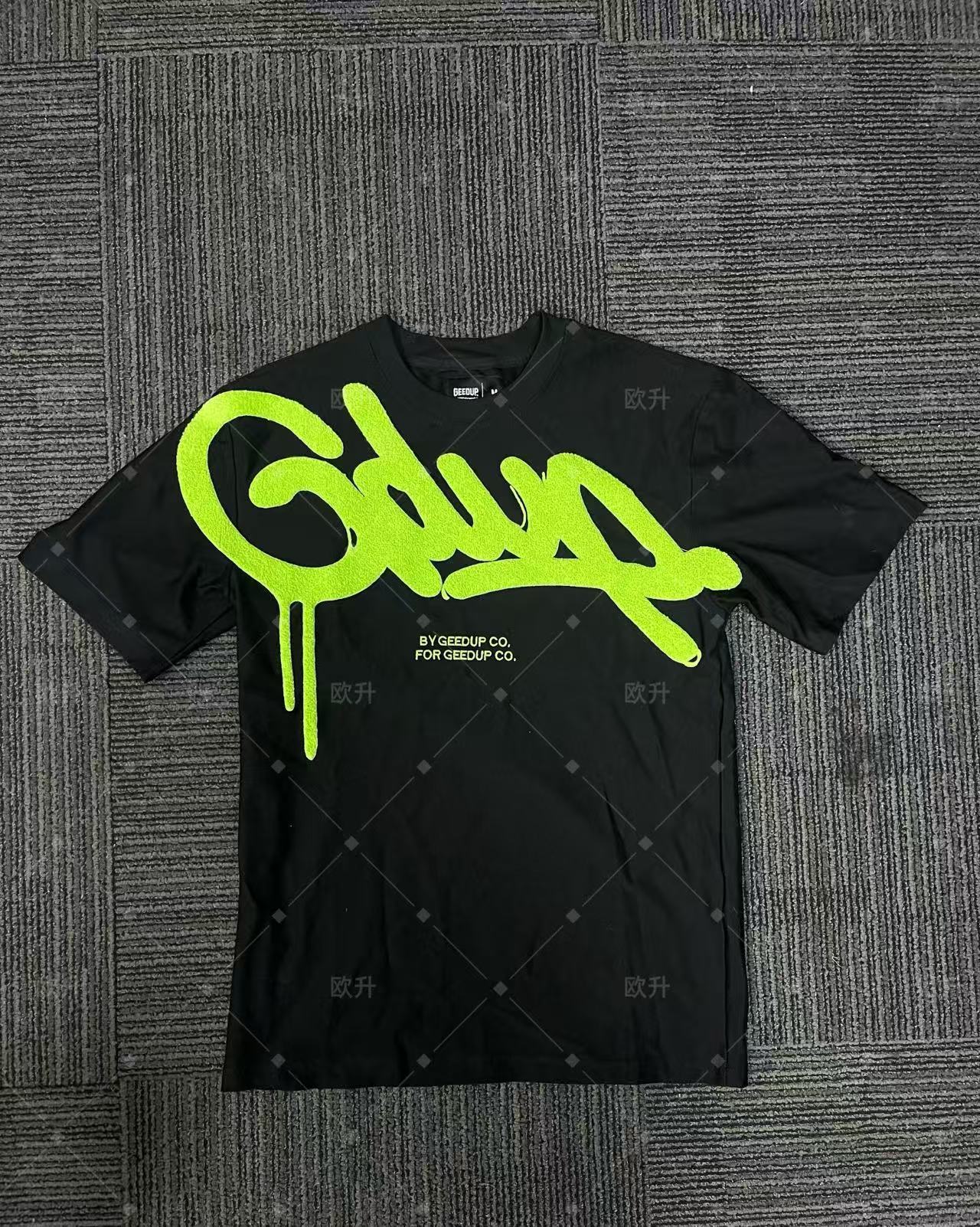 GEEDUP Printed Men T shirt Short Sleeved Letters Cotton Breath Shirts Summer Wear Unique And Elegant Clothing Tee Tops