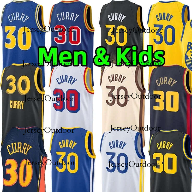 24 25 New Stephe Curry Basketball Jerseys Men Kids Youth Adults Children Classics Retro City Jersey Wear