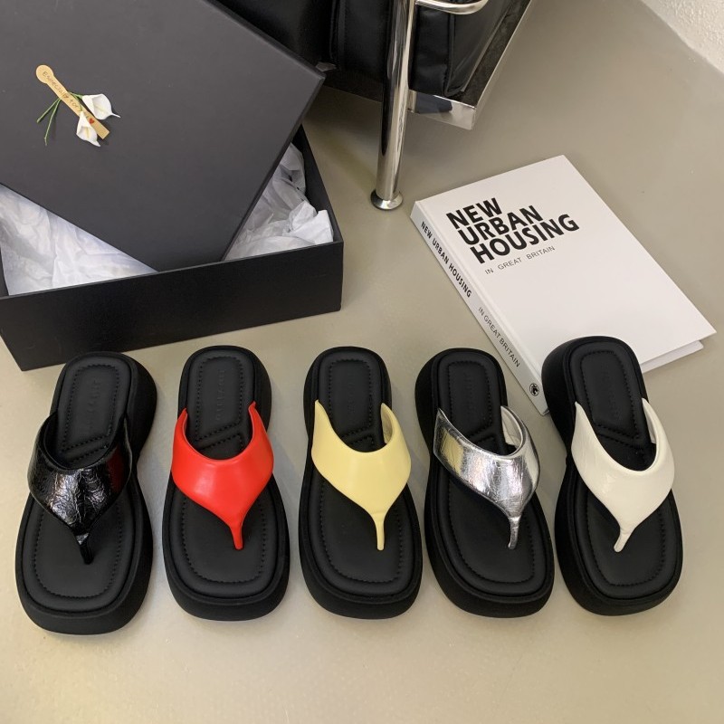 Women Summer Platform Sandals Thong Toe Post Casual Beach Wedge Shoes