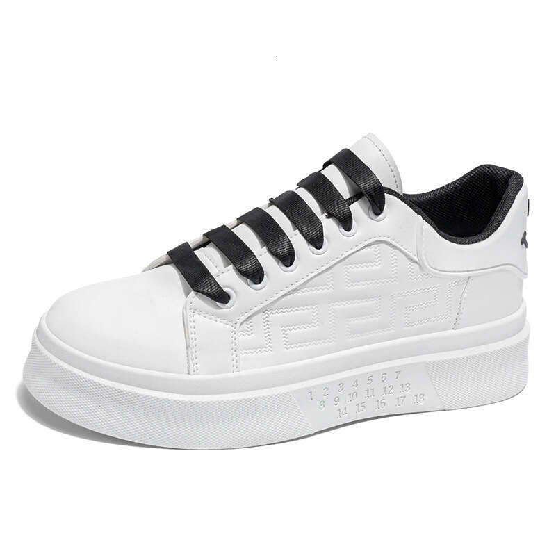 Spring Men's New Breathable White Sneakers for Male Students Trendy Versatile Thick-Soled Sports Casual Shoes - view 6