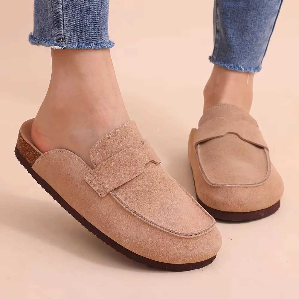 Pallene Summer New Clogs Slippers For Women Non-slip Leisure Sandals Cork Insole Outdoor Slides Slip On Fashion Womens Mules H260509
