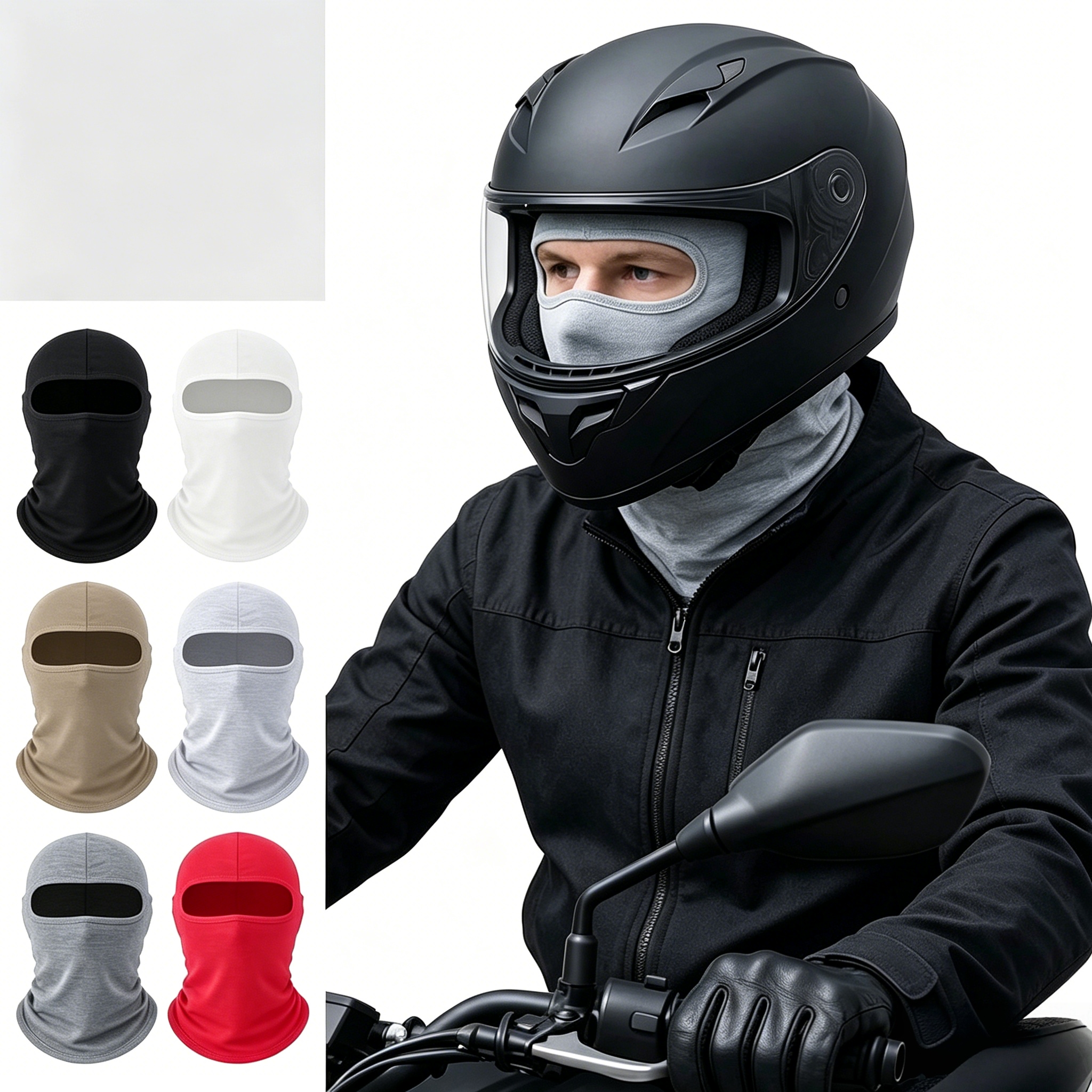Custom logo new riding sunscreen mask neck cotton dust-proof breathable hat visor motorcycle helmet lining hat sweat-absorbent breathable ski mask