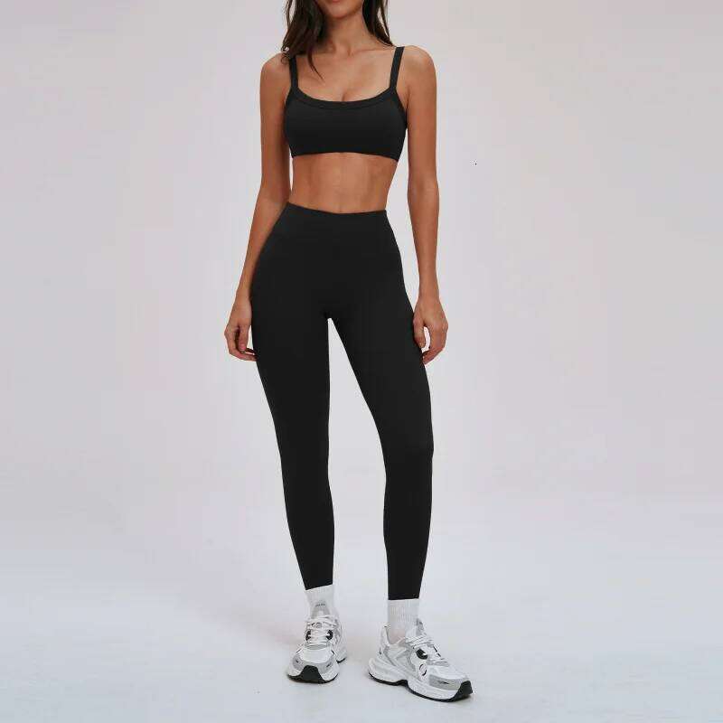 2/3 Pieces Set Women's Tracksuit Slim Fit Slimming Beauty Back Outdoor Fitness Clothing Running Sports Sportswear Woman Gym 26W0509