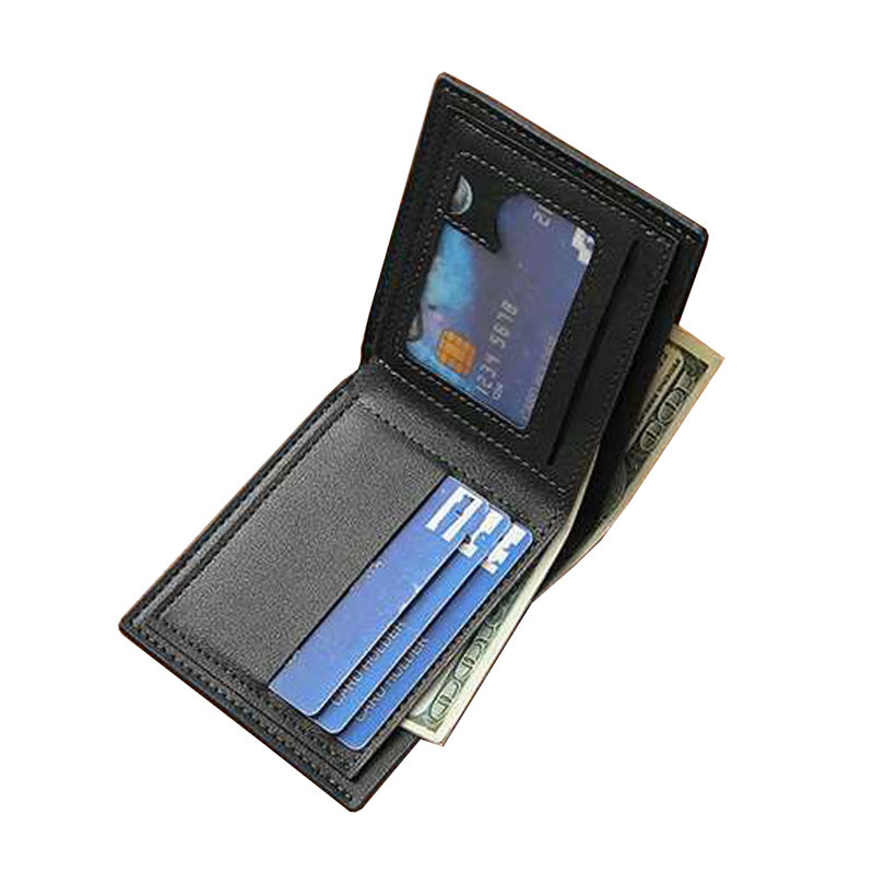 Free Shipping Unique Shark Design Bifold Wallet for Boys Fashion PU Leather Money Organizer Card Holders