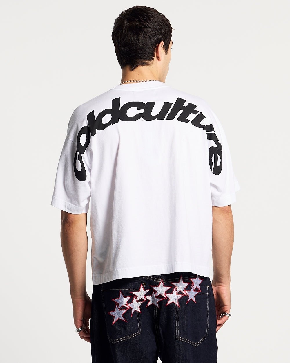 COLD Boxy Men Tee T shirts Y2K Oversize Boys Clothing Tees Cotton TOPS