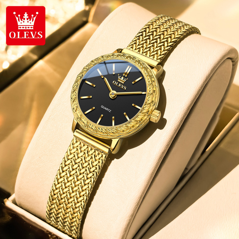OLEVS Women's Luxury Watch New Ultra-thin Medieval Small Gold Watch Waterproof Simple Leisure Affordable Quartz Watch Women's Watch