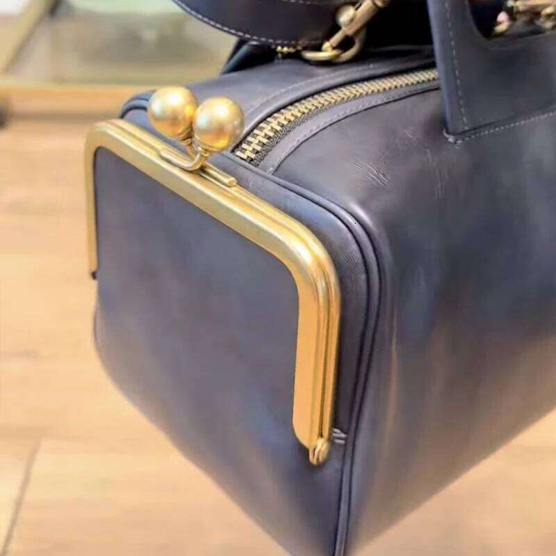 Box Double Entry Satchel Bags For Women Luxury Designer Handbags Purses New In PU Top Handle Metal Sheet Shoulder Crossbody Suotong260509