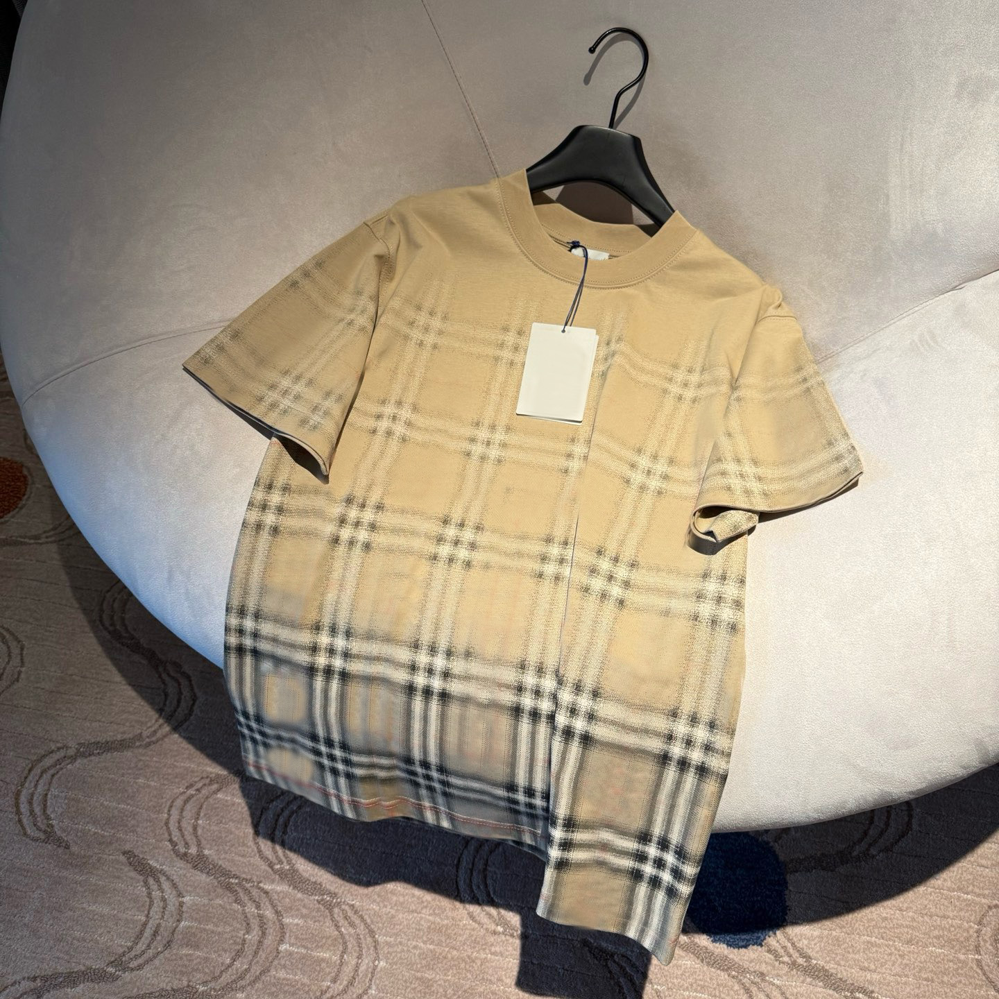 Designer brand high-quality mens T-shirt Polo shirt plaid 3D printed mens T-shirt fashionable versatile short sleeved shirt