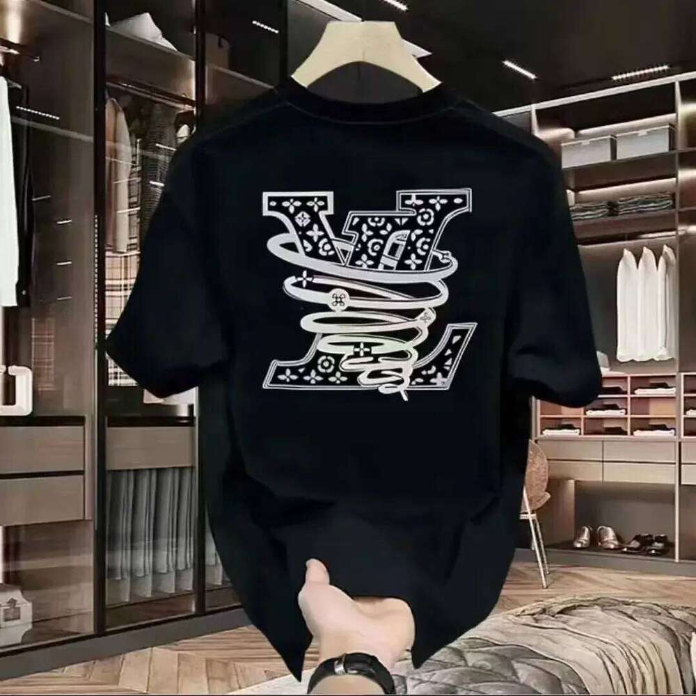 100% cotton luxury brand letter-print short-sleeved T-shirt, high-quality men's clothing, streetwear 26Y0509