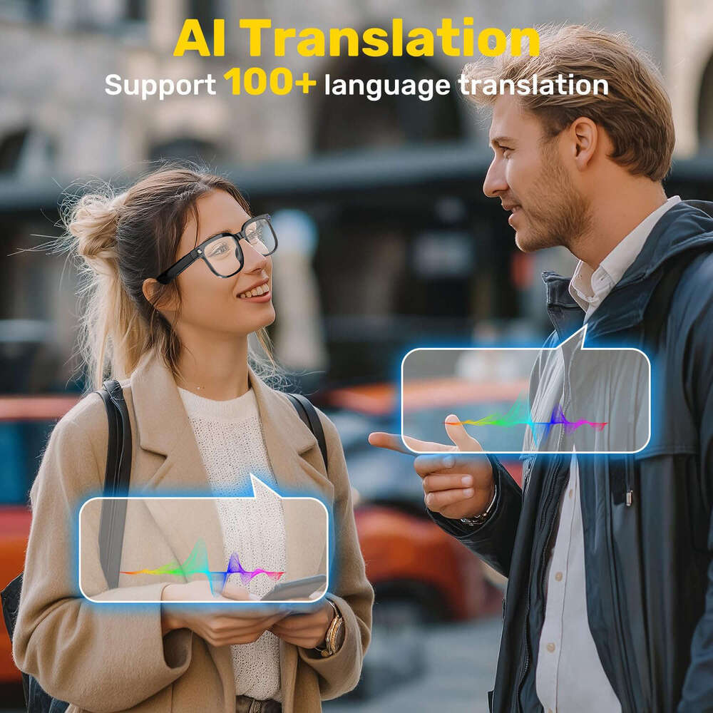 Famous Brand Hot Selling Smart Million Pixels P HD K Black Technology AI Translation Glasses For Taking Photos And Videos CKS