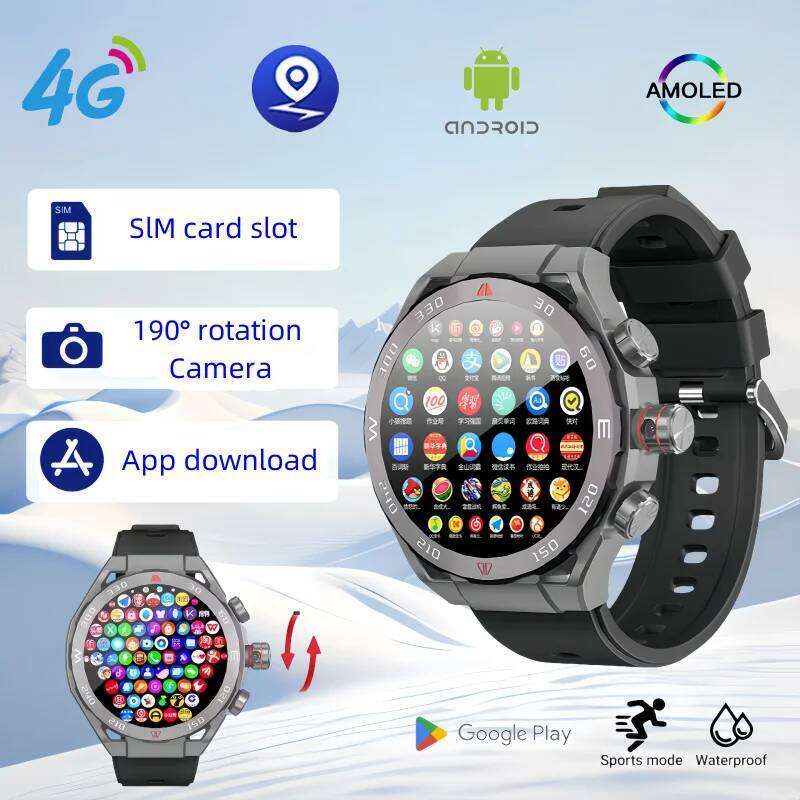 VP900 Smart Watch 4G SIM Card GPS Navigation Waterproof Fitness Camera Video Call 32GB 256GB Large Capacity for Men Women 26H0508