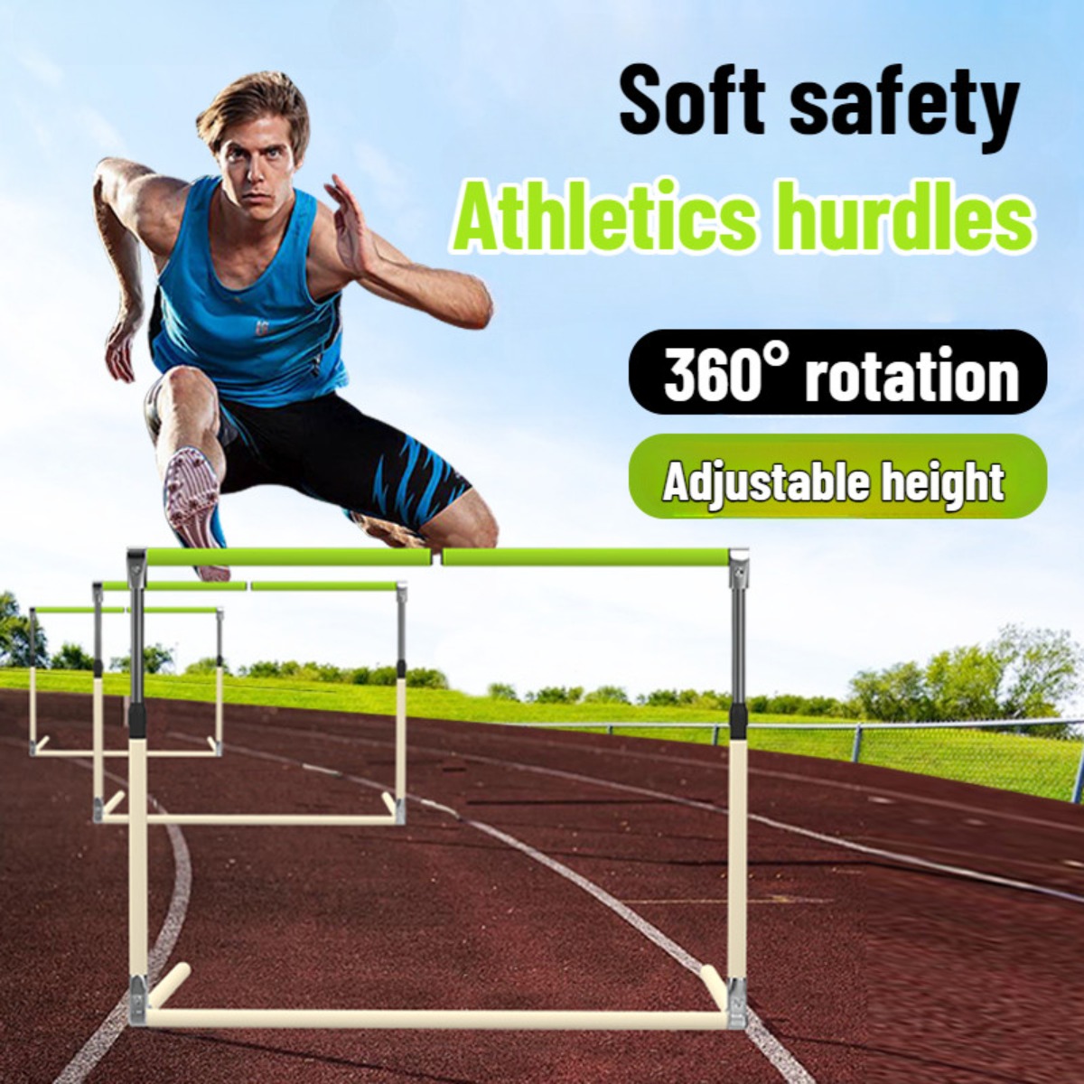 Adjustable Hurdle Rack, Detachable Disconnected Track and Field Hurdle for Kids and Adults Training