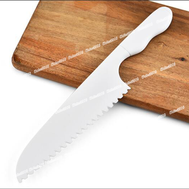 Plastic Kids Fruit Knife Kitchen Lettuce Salad Serrated Cutter DIY Cake Knifes 28.5*5CM
