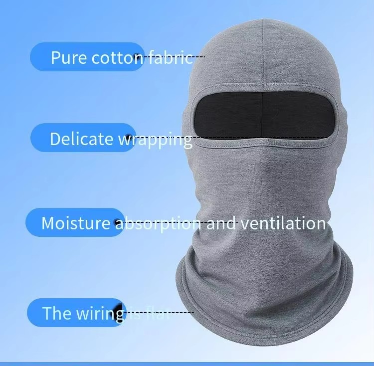 Custom logo new riding sunscreen mask neck cotton dust-proof breathable hat visor motorcycle helmet lining hat sweat-absorbent breathable ski mask