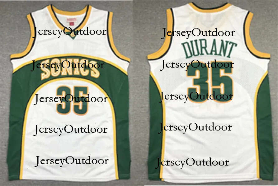 SuperSonicsl Retro Basketball Jerseys 35 Kevin Durant 40 Shawn Kemp 20 Gary Payton Jersey Men Youth Kids Hardwood Mesh vest Classics Adult children