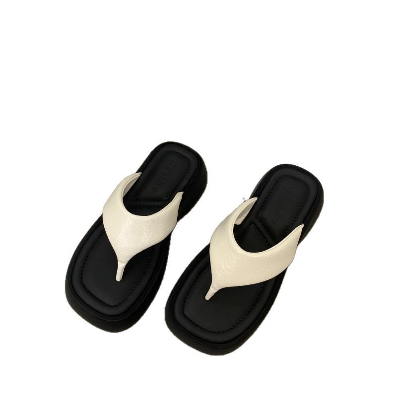 Women Summer Platform Sandals Thong Toe Post Casual Beach Wedge Shoes