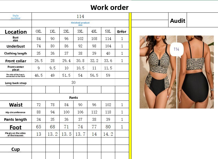 Plus Size Geometric Print Two Piece Bikini Set High Waisted Swimsuit for Women Retro Patchwork Bathing Suit for Beach Pool Party Vacation