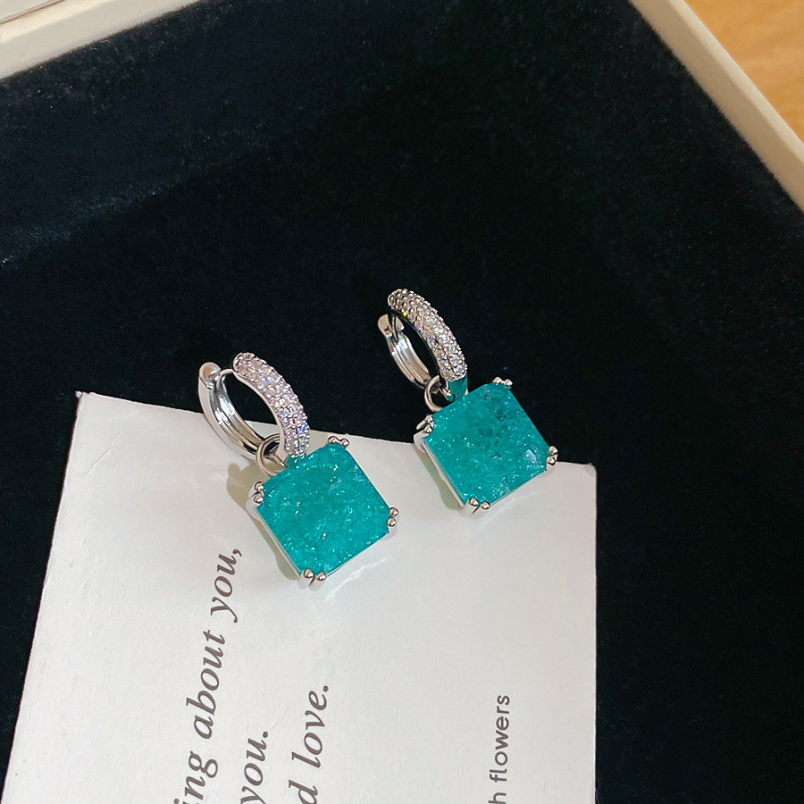 Zircon Square Bow Earrings Necklace Set, Light Luxury, High-end, Exquisite and Elegant Jewelry for Women - view 6