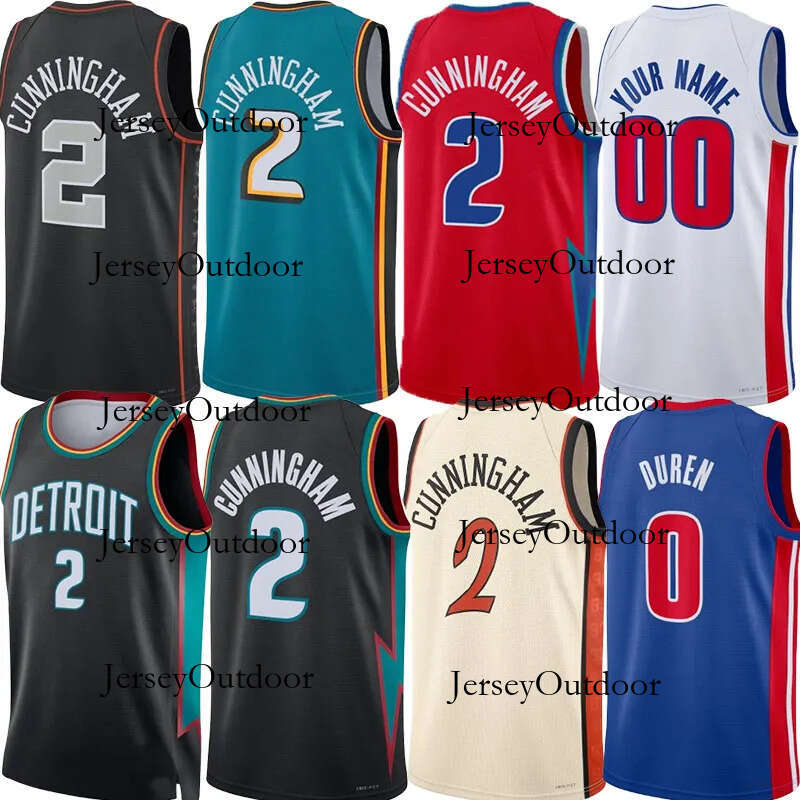 Cade Cunningham Jerseys Basketball Jersey Ausar Thompson Jalen Duren Isaiah Stewart Tobias Harris Kevin Huerter Ronald Holland Caris LeVert Custom