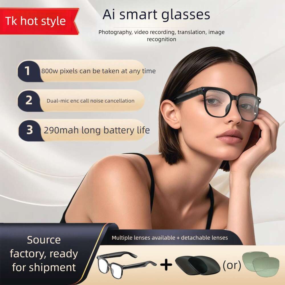 Hot Selling Color Changing Smart Glasses Million Pixel High Definition Anti Shake With AI Translation Video Recording Photo Taking Object Recognition 