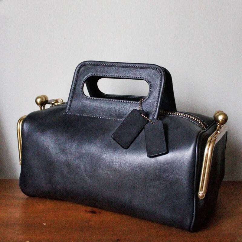 Box Double Entry Satchel Bags For Women Luxury Designer Handbags Purses New In PU Top Handle Metal Sheet Shoulder Crossbody Suotong260509