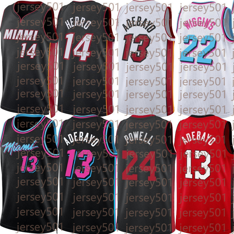 25 26 miami heats jersey Basketball Jerseys Bam Ado Andrew Wiggins Tyler Herro Norman Powell Jaime Jaquez jr Simone Fontecchio Dwyane Wade James City 