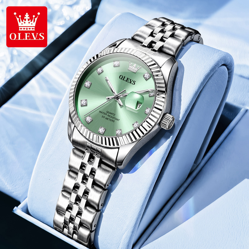 OLEVS Brand Designer Watch New Fashionable Minimalist Calendar Quartz Watch Waterproof Night Light Daily Travel Women's Watch Women's Watch