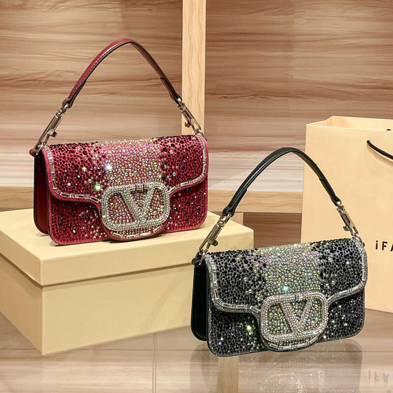 Cross Border Trend Rhinestone Bag For Women Fashionable And Elegant Shoulder Crossbody Underarm Small Square One Piece Drop Shipping SENYY