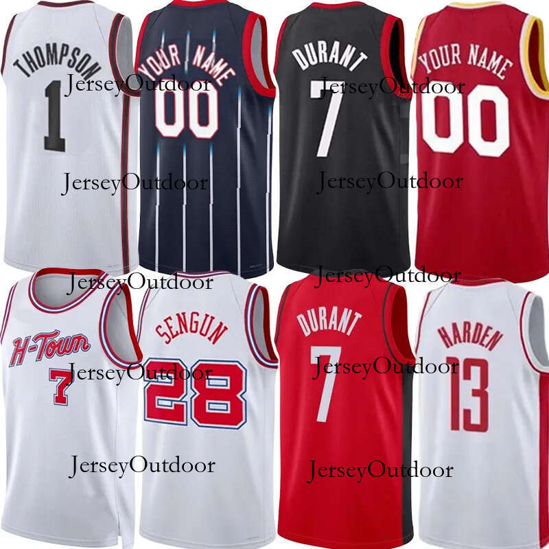 25 26 Cit Basketball Jerses Kevin Durant Amen Thompson Alperen Sengun Jabari Smithh Tari Eason Fred VanVleet Steven Adams Jeff Green James Harden