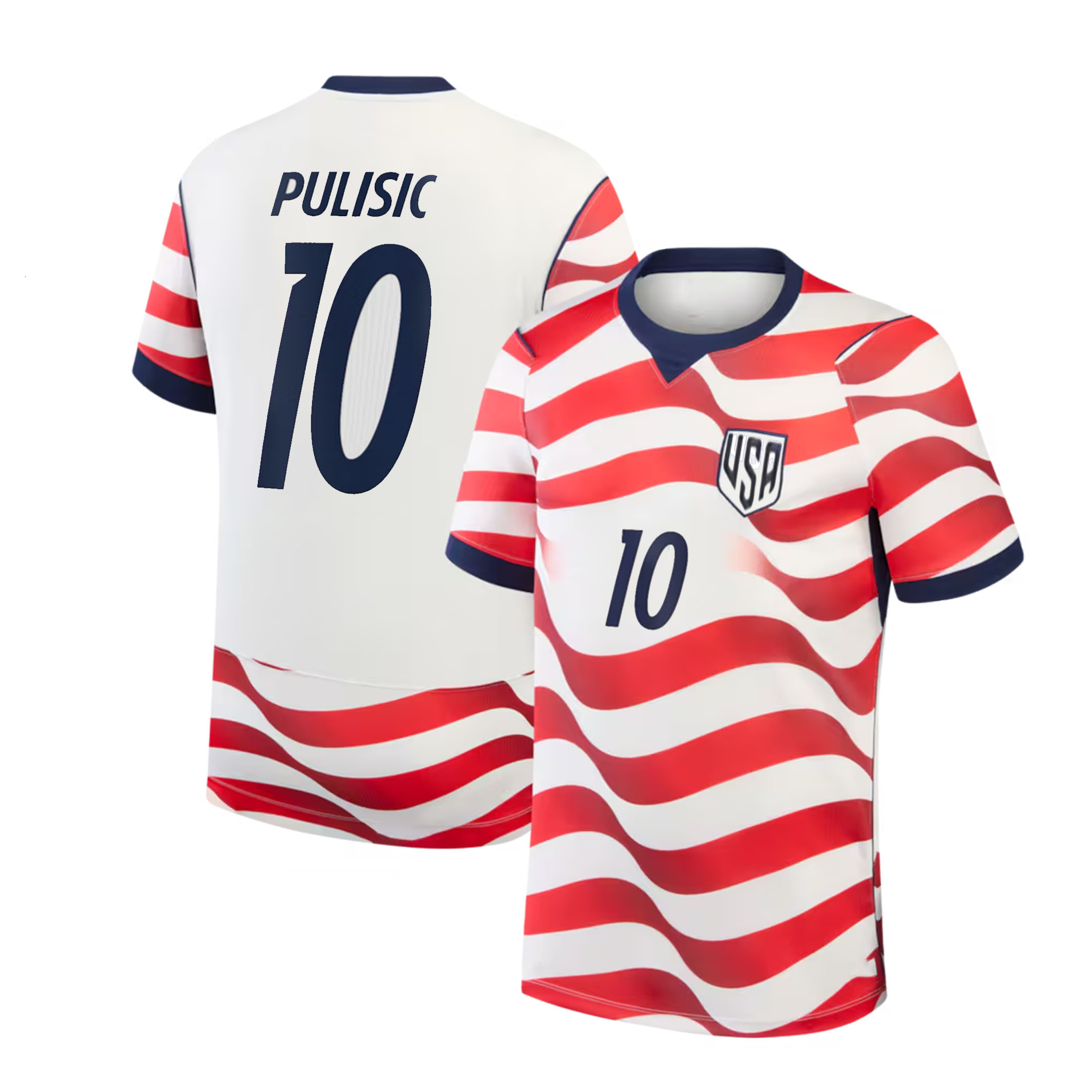 America Jersey Christian Pulisic NO. 10 World Cup 2026 T shirt American National Team Sports T-shirt Jerseys USA Flag Football Stars United States Man