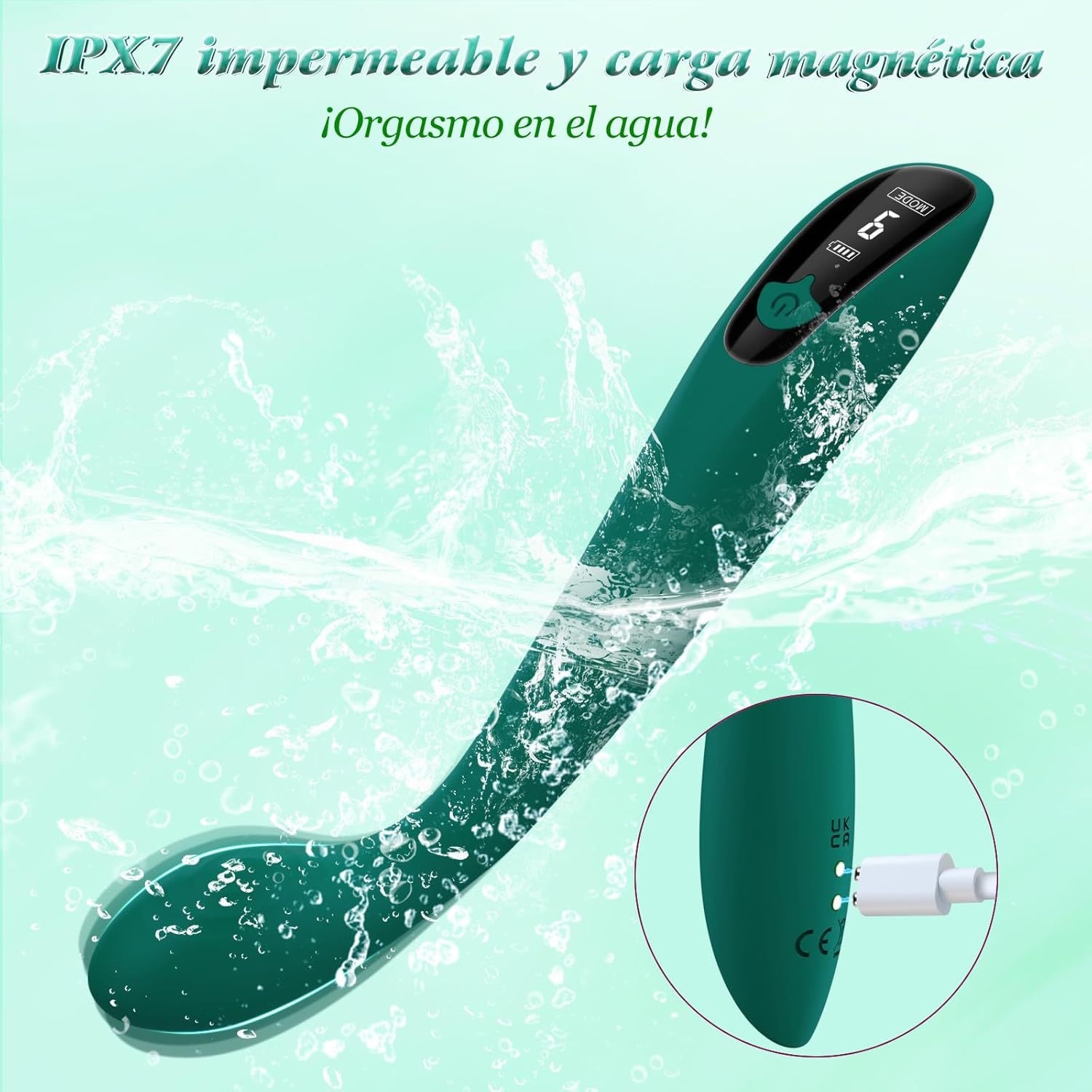 G-Spot Vibrator with Digital Display, 9 Vibration Modes, Silicone Magnetic Charging AV Wand, Sex Toys for Women