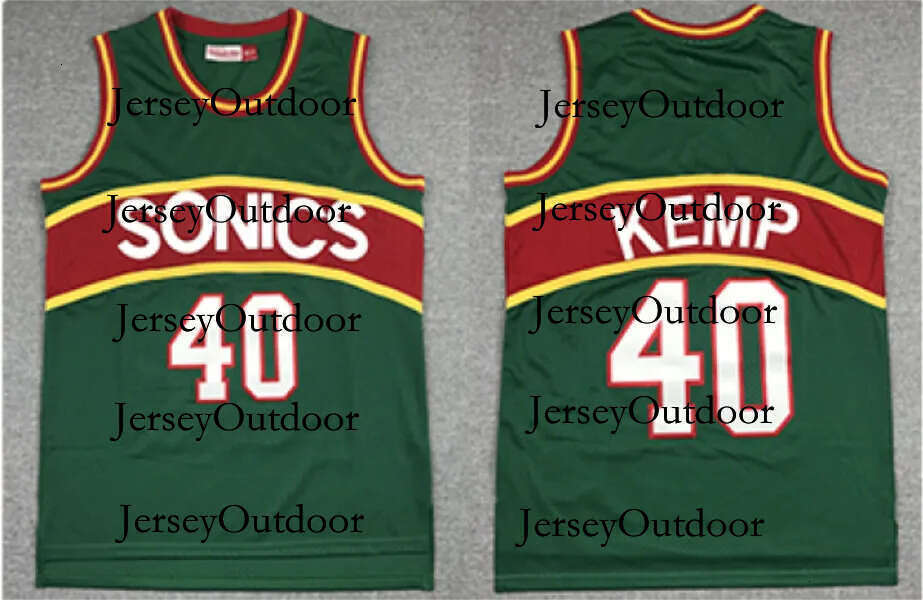 SuperSonicsl Retro Basketball Jerseys 35 Kevin Durant 40 Shawn Kemp 20 Gary Payton Jersey Men Youth Kids Hardwood Mesh vest Classics Adult children