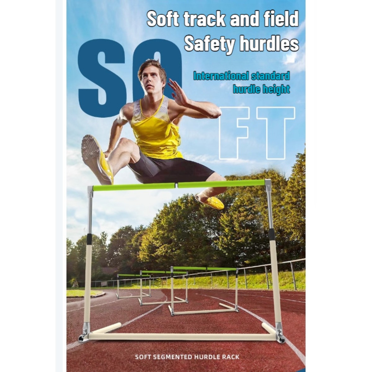 Adjustable Hurdle Rack, Detachable Disconnected Track and Field Hurdle for Kids and Adults Training