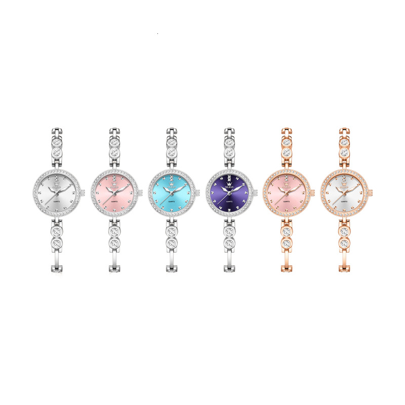 OLEVS Women's Brand Designer Watch New Fashion Gift Wedding Party Exquisite Diamond Strap Fashion Bracelet Women's Luxury One-piece Buckle P