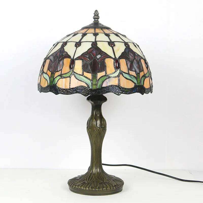 Tiffany Series New European Style LED Living Dining Room Bedroom Bedside Desk Tulip Decorative Table Lamp E27 AC110V 220V S260508 - view 7
