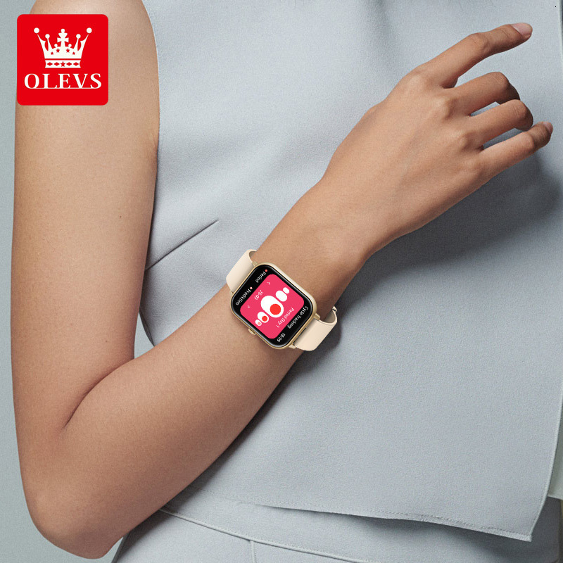 OLEVS Designer Smart Watch HD Touch Screen Bluetooth Call Multi Sport Modes Fitness Tracker Heart Rate Monitor Waterproof Smartwatch for Android iOS D