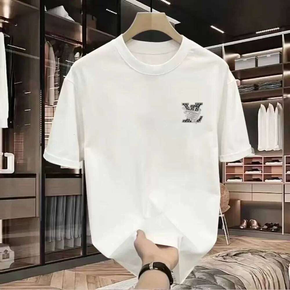 100% cotton luxury brand letter-print short-sleeved T-shirt, high-quality men's clothing, streetwear 26Y0509