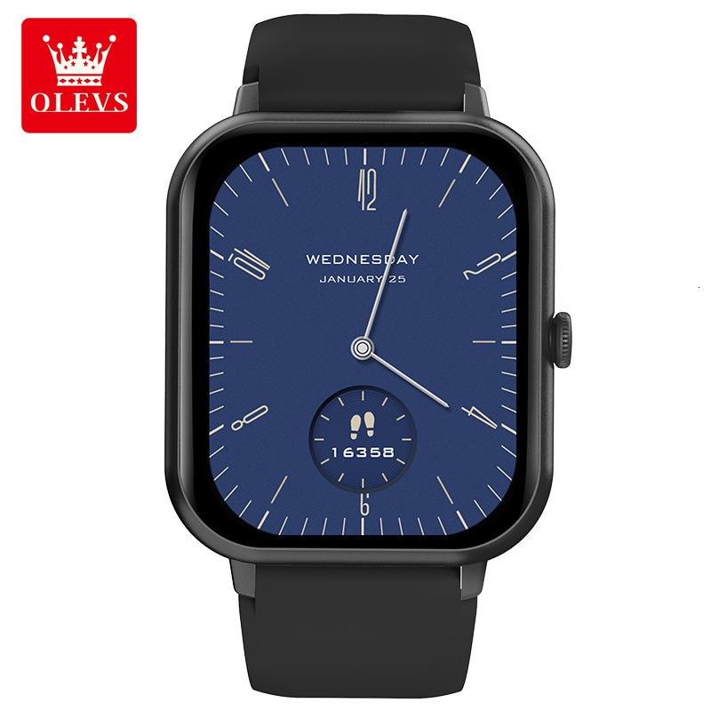 OLEVS Designer Smart Watch HD Touch Screen Bluetooth Call Multi Sport Modes Fitness Tracker Heart Rate Monitor Waterproof Smartwatch for Android iOS D