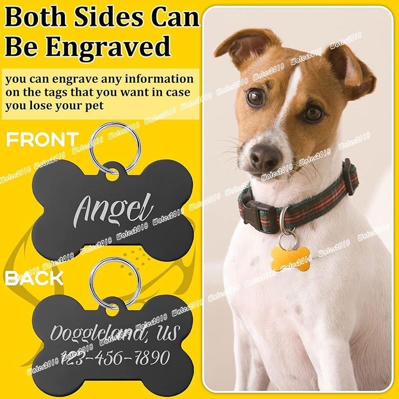 DIY ID Card Pet Metal Aluminum Alloy Pet Tags Durable Easy To Use Dog Cat Tag