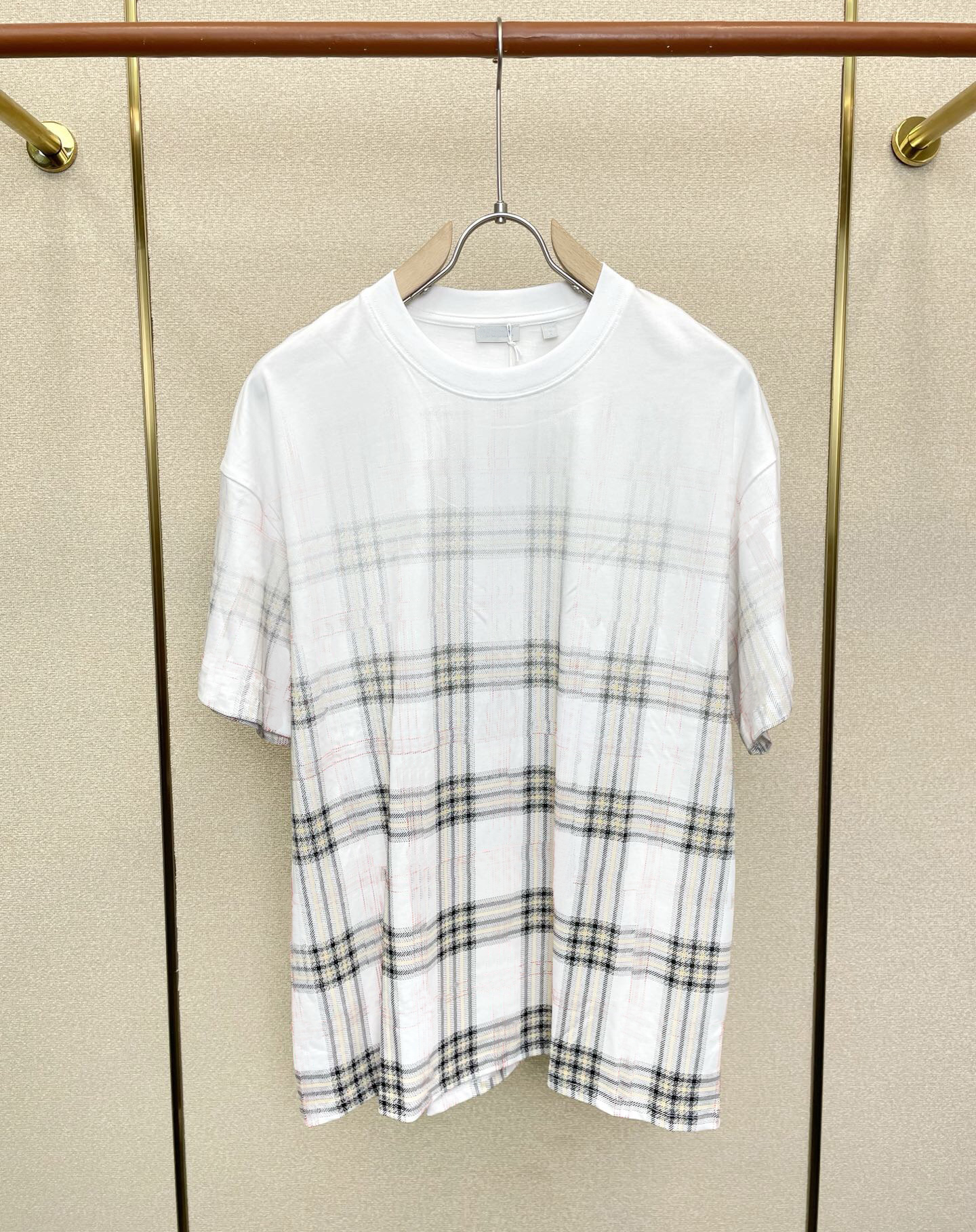 Designer brand high-quality mens T-shirt Polo shirt plaid 3D printed mens T-shirt fashionable versatile short sleeved shirt