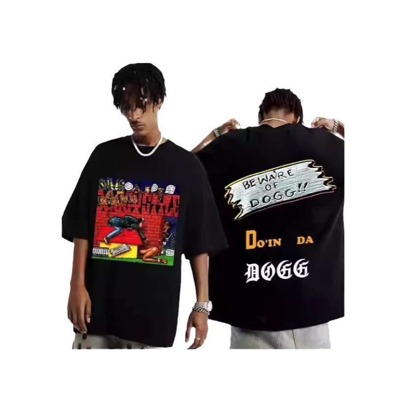 Best-selling rapper Snoop Dogg printed men's hip-hop funny T-shirt summer oversized street style daily outfit