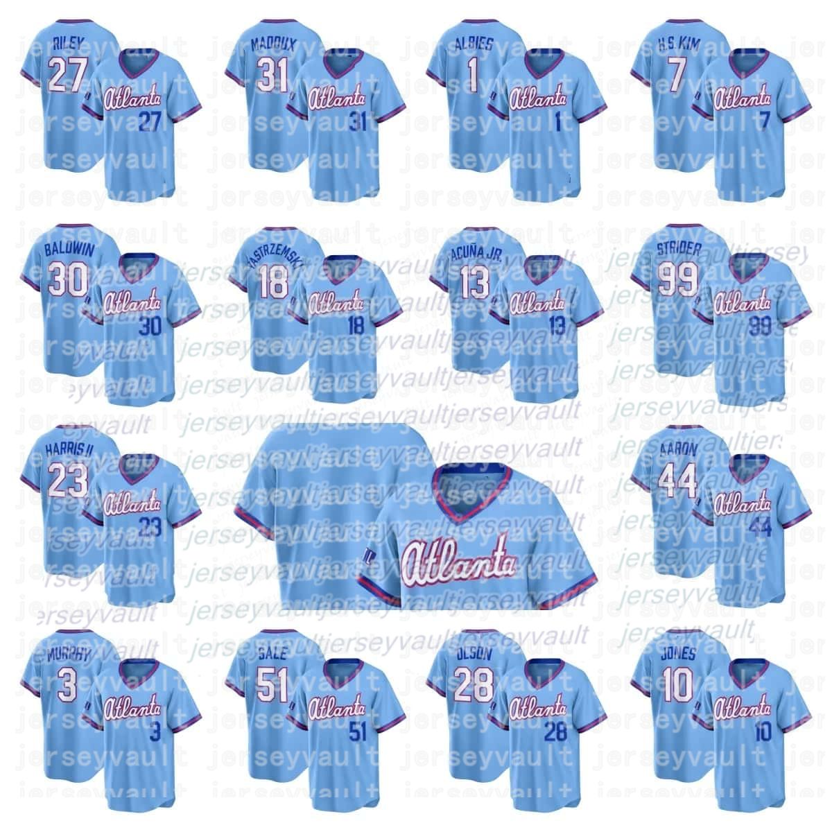 Braves 2026 City Connect Baseball jersey Ronald Acuna Jr. Matt Olson Ozzie Albies Austin Riley Marcell Ozuna Chris Sale Michael Harris II Travis d
