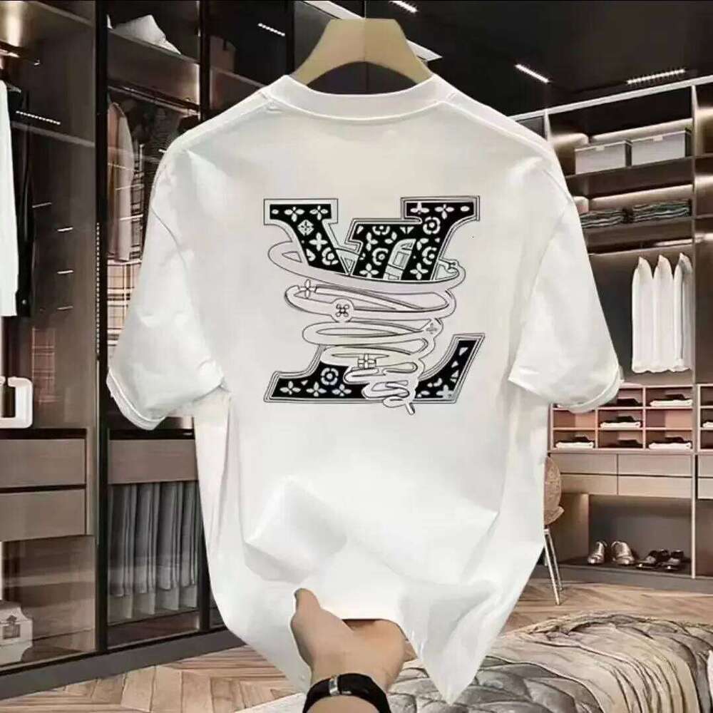100% cotton luxury brand letter-print short-sleeved T-shirt, high-quality men's clothing, streetwear 26Y0509