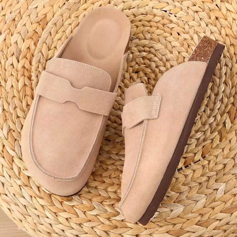 Pallene Summer New Clogs Slippers For Women Non-slip Leisure Sandals Cork Insole Outdoor Slides Slip On Fashion Womens Mules H260509