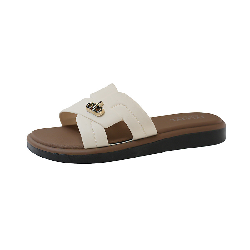 designer slippers 2026 New Women's Flat Cross-Strap Flip Flops, Slip-On One-Strand Slides for Indoor & Outdoor, Non-Slip Versatile Beach Shoes fr - view 6
