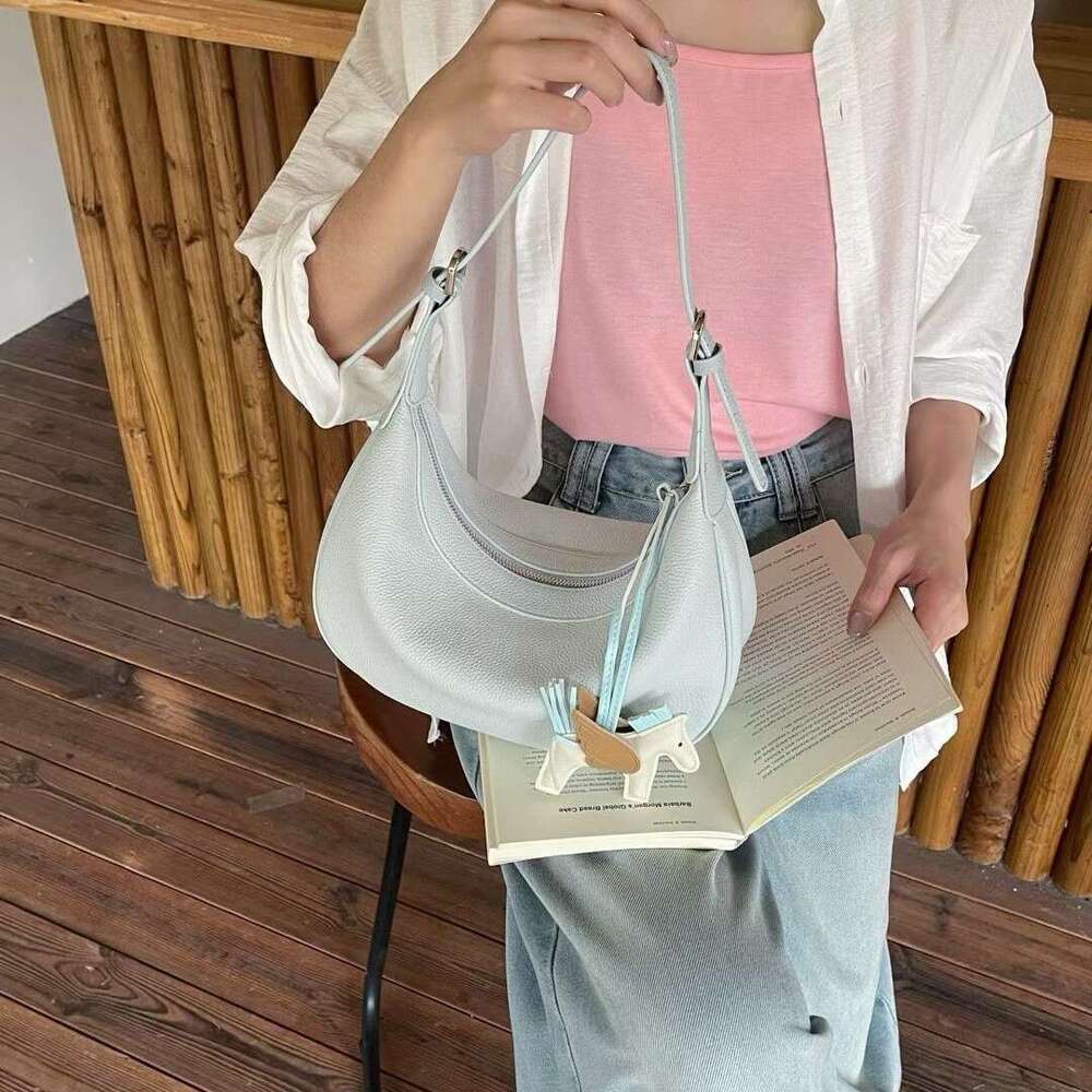Top Grade Cowhide New Model High End Genuine Leather Dumpling Large Capacity Underarm Bag Simple Commuter Shoulder And Crossbody SENYY