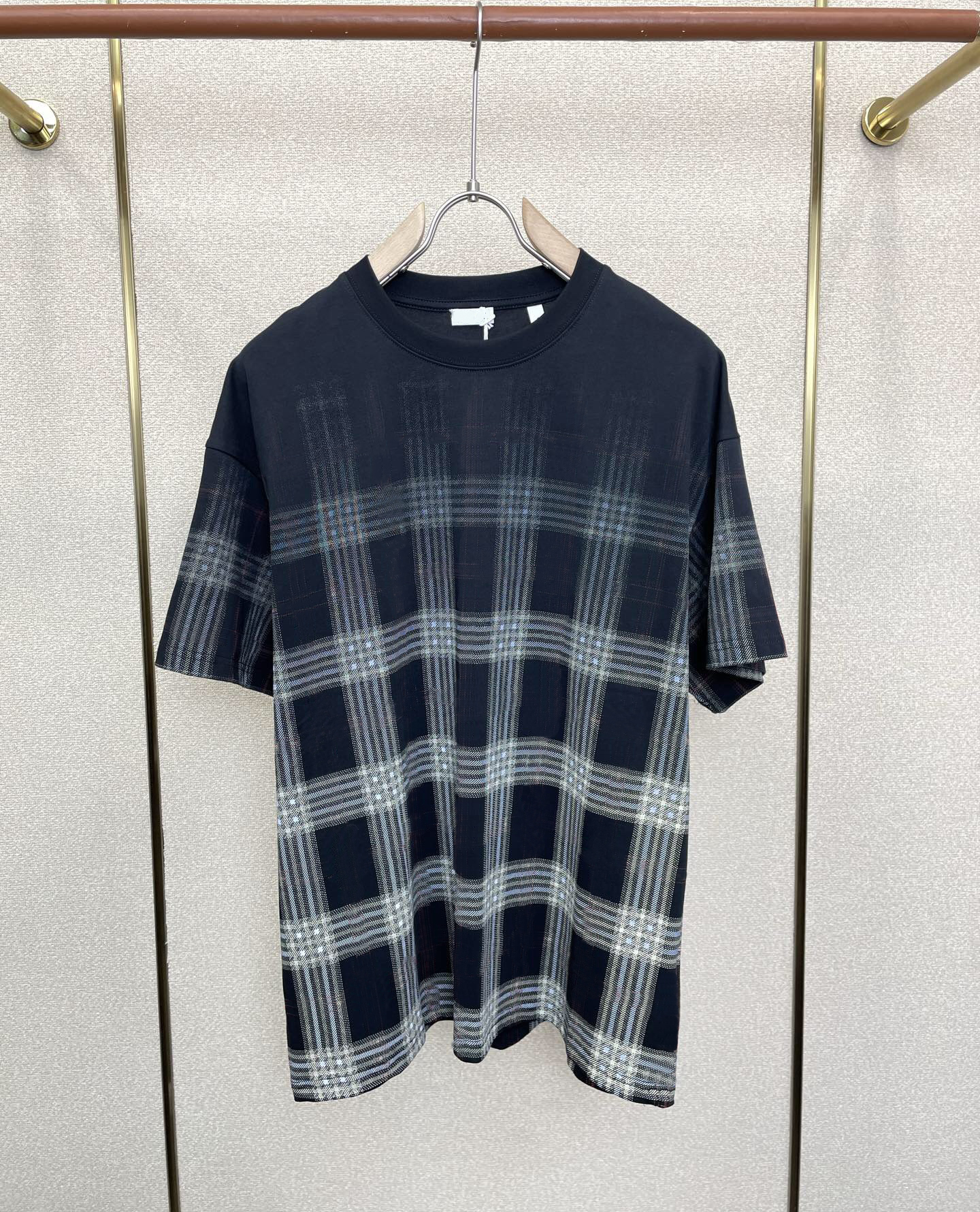 Designer brand high-quality mens T-shirt Polo shirt plaid 3D printed mens T-shirt fashionable versatile short sleeved shirt