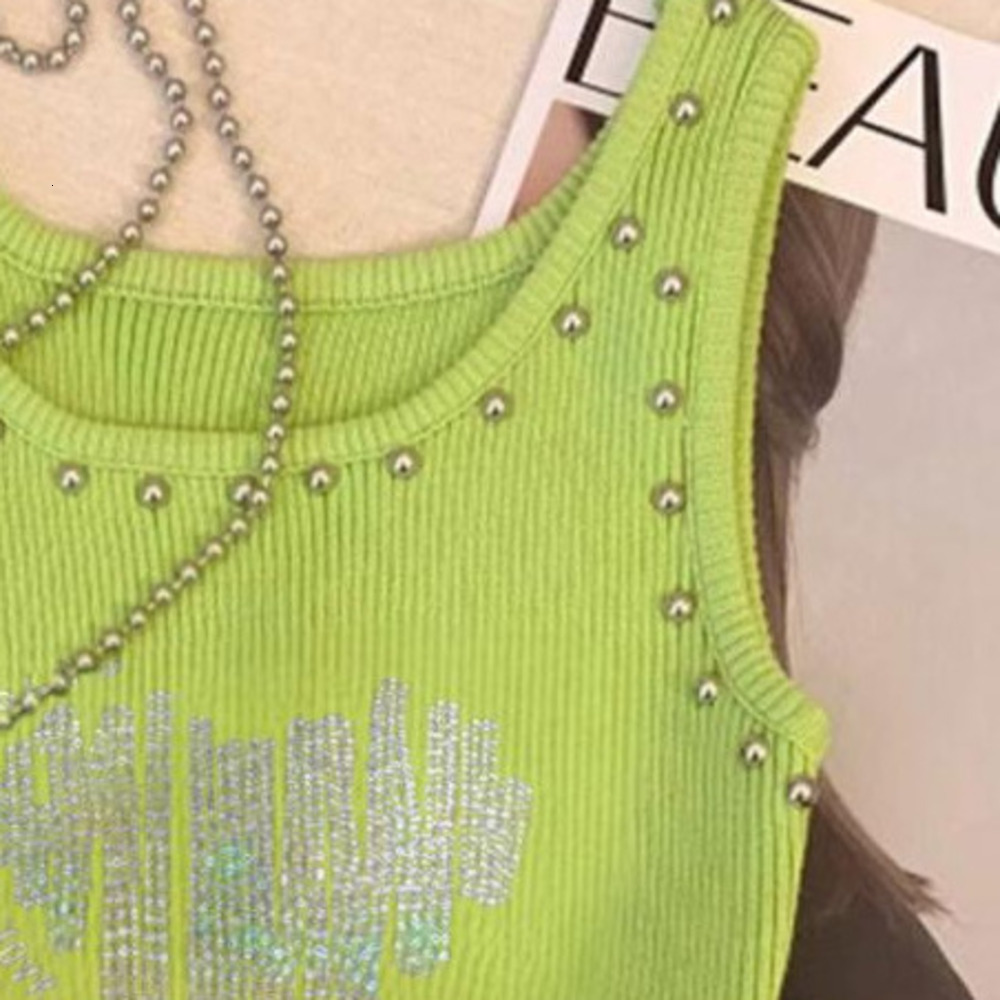 Love Print Designer Camisole Vest Fashionable And Sexy Summer Sleeveless Slim Fit Dopamine Commuting Beach Tight Fitting Versatile Slimming Top