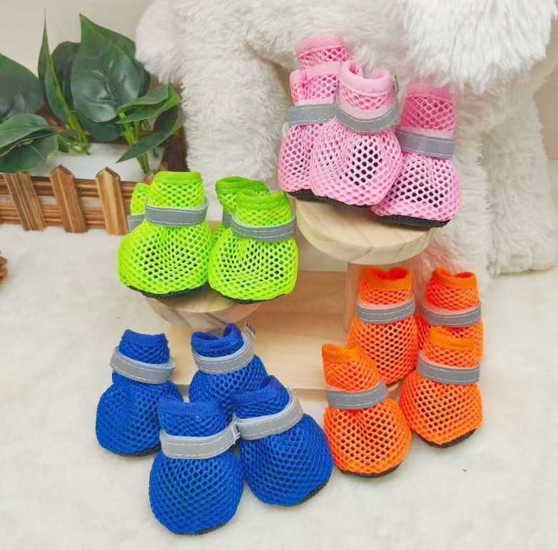 Dog Shoes Summer Pet Shoes For Small Dogs Cats Outdoor Walking Soft Sole Puppy Sandals Reflective Breathable Yorkshire 250714