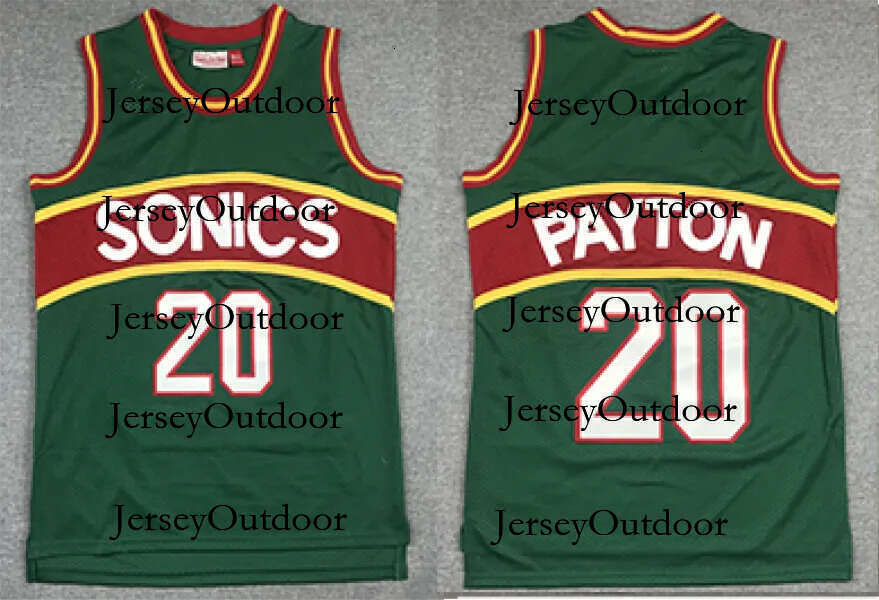 SuperSonicsl Retro Basketball Jerseys 35 Kevin Durant 40 Shawn Kemp 20 Gary Payton Jersey Men Youth Kids Hardwood Mesh vest Classics Adult children